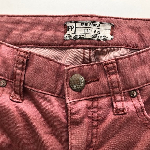 Free People Dotted Arrow Ikat Chevron Blush Pants - Picture 2 of 8